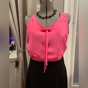 Kate Spade Live Colorfully Pink Sleeveless Blouse with bow. Vintage like new